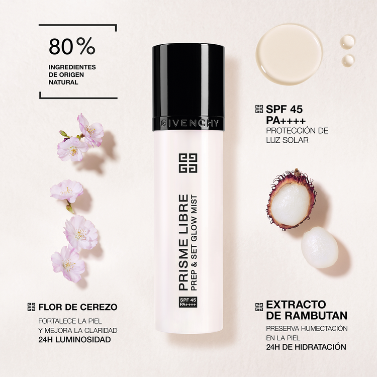 Prisme Libre Prep & Set Glow Mist - Spray prebase fijador – SPF 45 PA++++