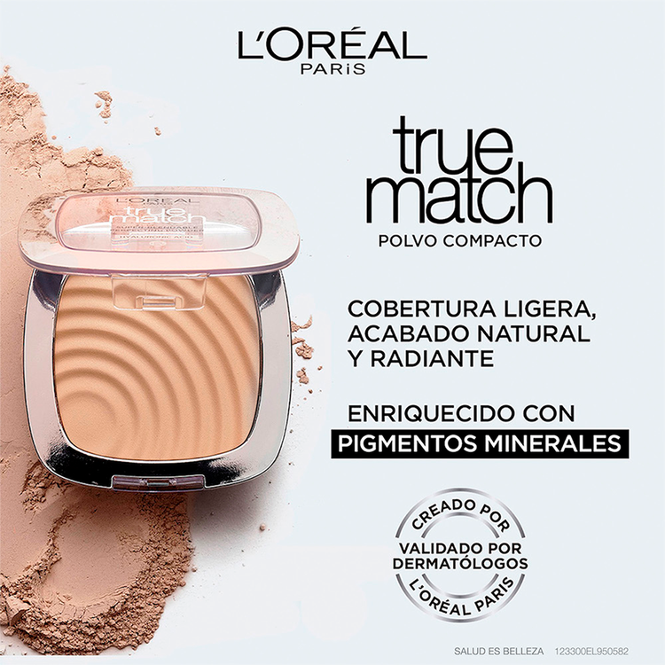 True Match - Polvo de maquillaje, unifica el tono