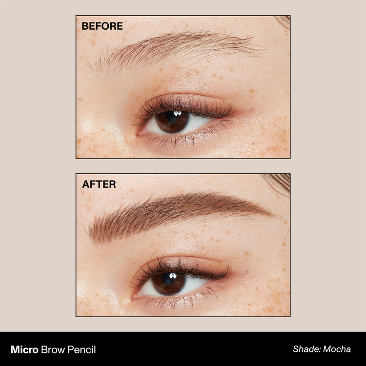 Micro Brow Dual-Ended Lapiz y cepillo de ceja rellena y define tus cejas