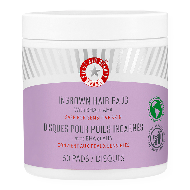 Ingrown Hair Pads with BHA & AHA - Toallitas para vellos encarnados, exfolia la piel