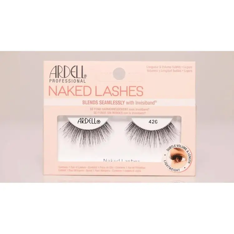 Naked False Eyelashes #426 in Black Pestañas postizas rizos cruzados que añaden textura y volumen.