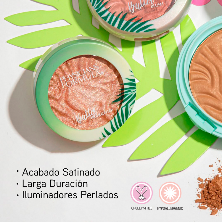 Butter Highlighter Pearl Iluminador fórmula de larga duración