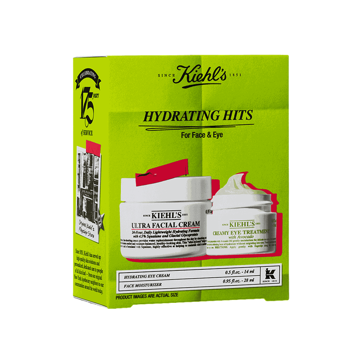 Face & Eye Hydration Set - Set de regalo, Ultra Facial Cream 50ml + Creamy Avocado Eye Treatment 14ml