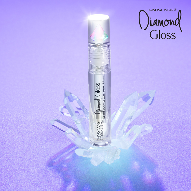 Mineral Wear Lip Gloss Diamond Crystal Clear Gloss brillo 2 en 1 suero