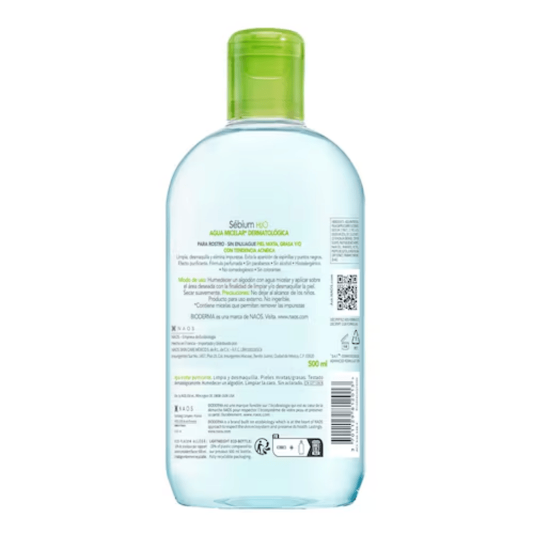 Sebium H2O - Agua micelar, remueve suavemente maquillaje e impurezas