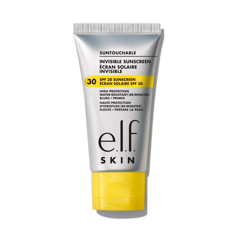 e.l.f. SKIN Suntouchable Invisible Sunscreen SPF 30 Híbrido de protector solar completamente transparente y prebase de maquillaje