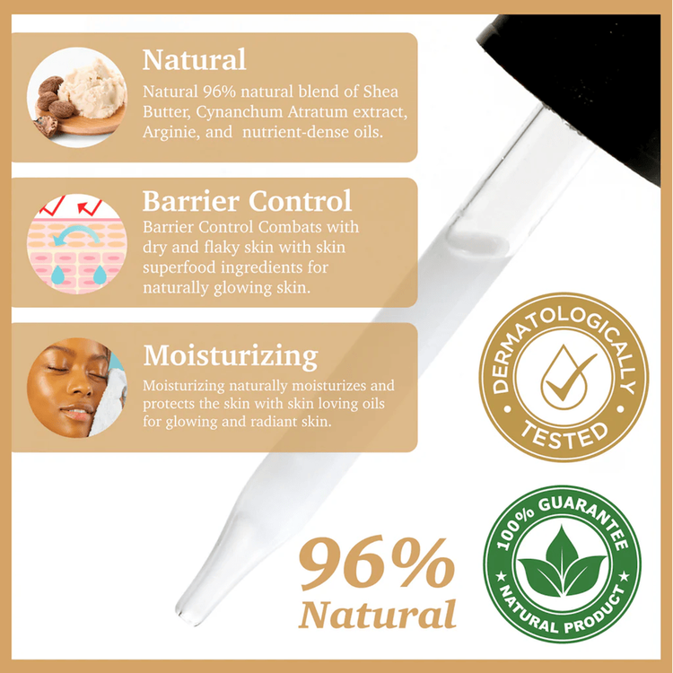 Facial Serum Moisturizing & Healing - Shea Butter + Vit E Serum facial nutre y protege barrera cutánea