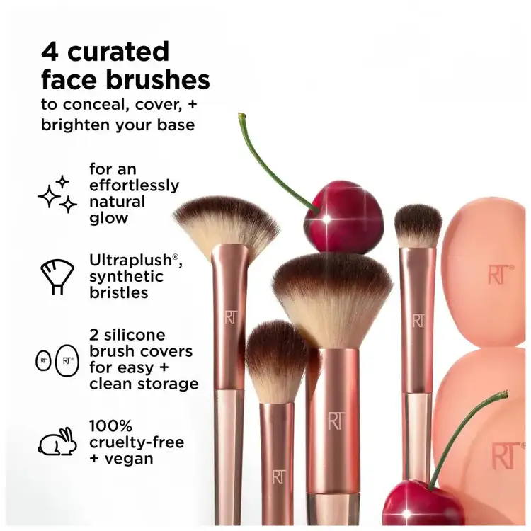 Cherry On Top - Set de brochas, para ocultar, cubrir e iluminar tu base