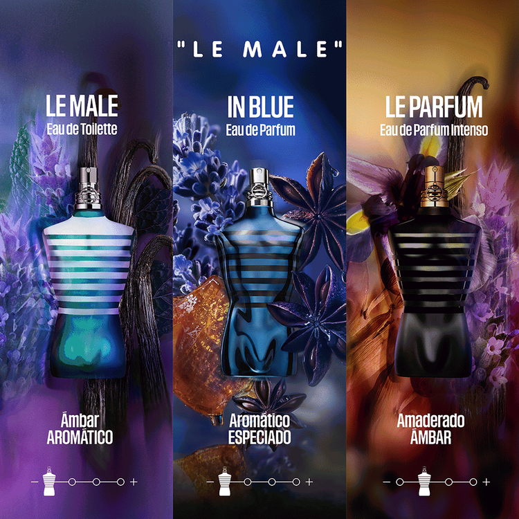 Le Male In Blue - Eau de Parfum, ola potente, aromática y especiada