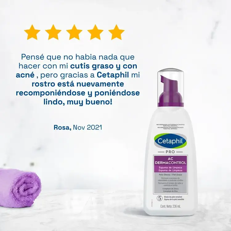 Pro Ac Dermacontrol Espuma de limpza elimina savemente impurezas