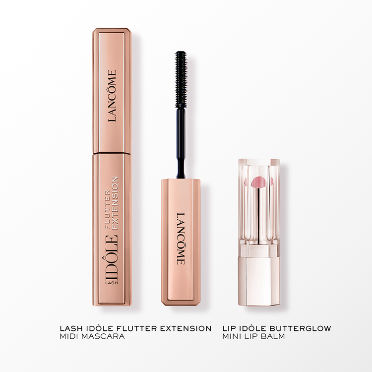 Lancôme Lash Idôle Flutter Extension - Set de regalo, máscara de pestañas + mini lip Idole Butterglow