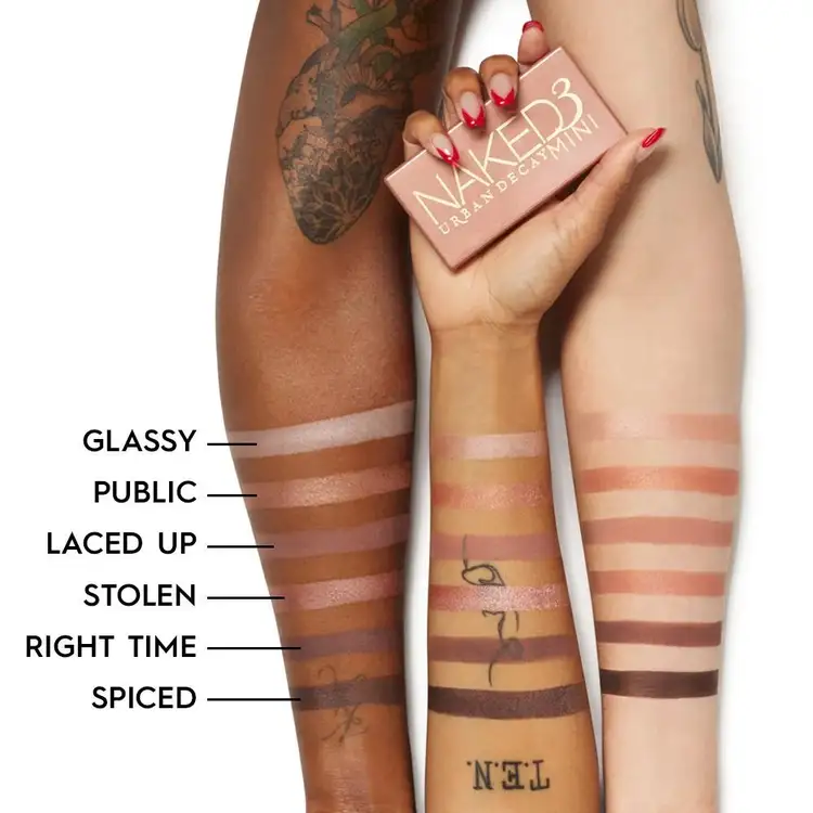 Naked Mini Palette 3 Paleta de sombras tamaño de viaje