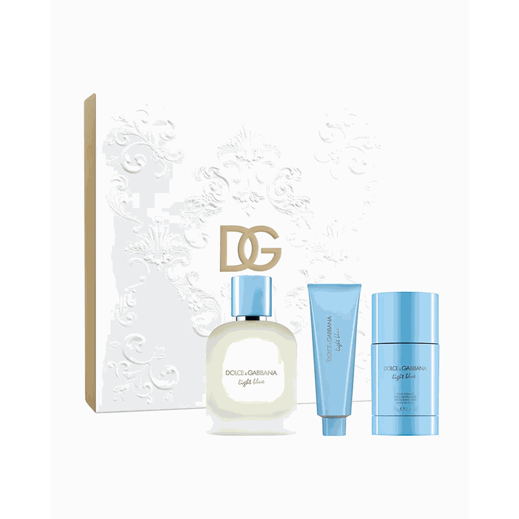 Light Blue Pour Homme - Set de regalo, eau de toilette 100 ml + 2 piezas