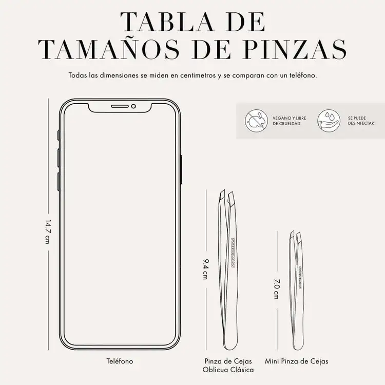 Rose Gold Mini Slant Tweezer Pinzas pinza inclinada ahora en tamaño mini para viajes