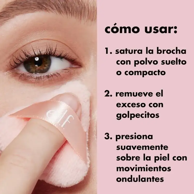 e.l.f. Halo Glow Pinkie Puffs Juego de 3 borlas mini de terciopelo reutilizables para maquillaje