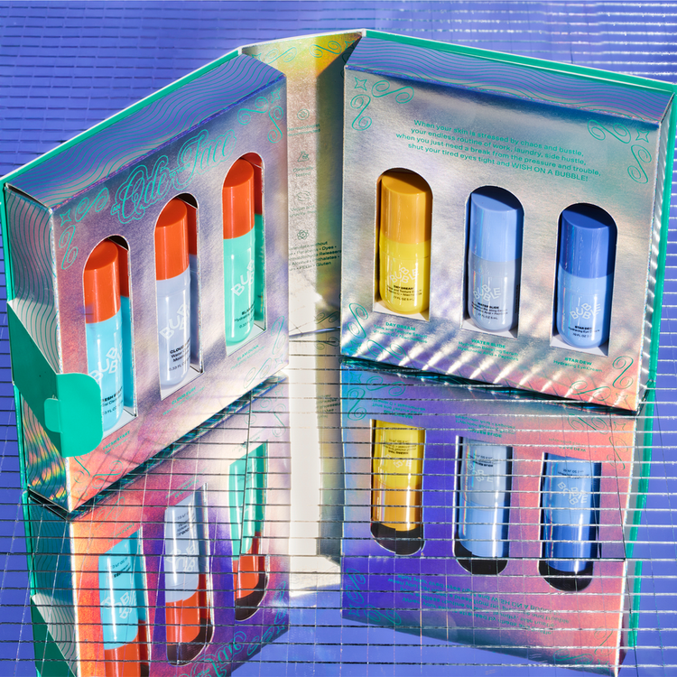 The Wishlist - Set de regalo, gel limpiador + crema hidratante + suero + crema de ojos