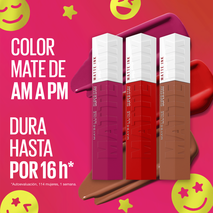 Super Stay Matte Ink - Labial liquido, acabado mate de larga duración