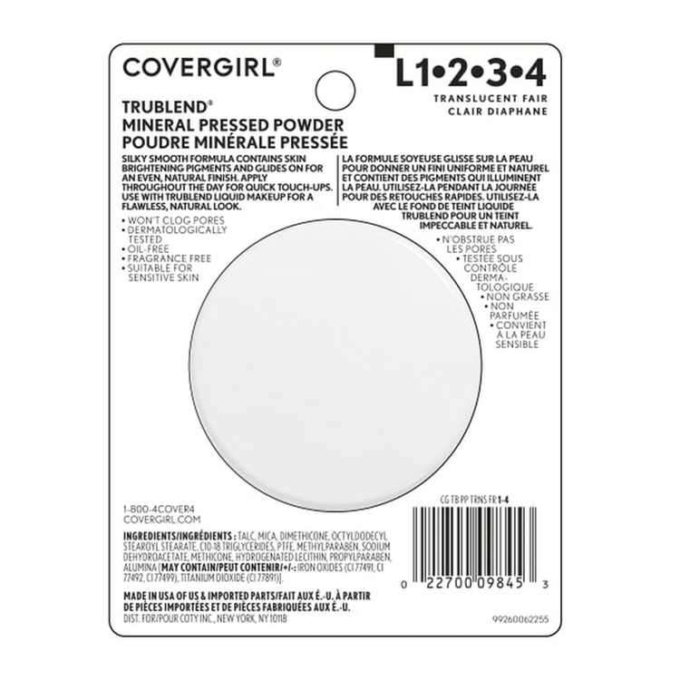 Trublend - Polvo facial, fórmula de origen natural