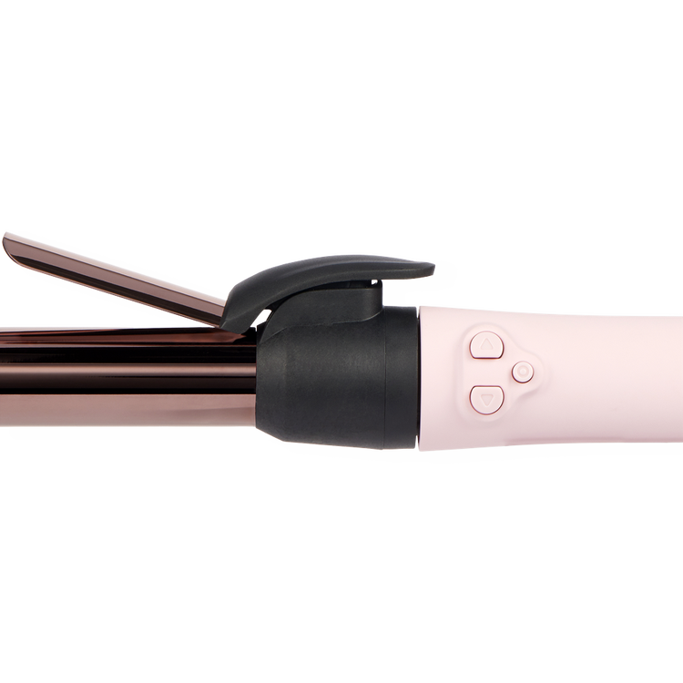 Le Pirouette Titanium Rotating Curling Iron Tenaza combate el frizz