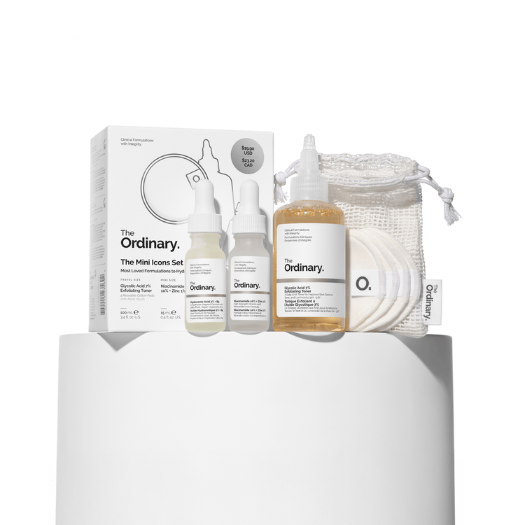 The Mini Icons - Set de productos esenciales, tamaño mini para viaje