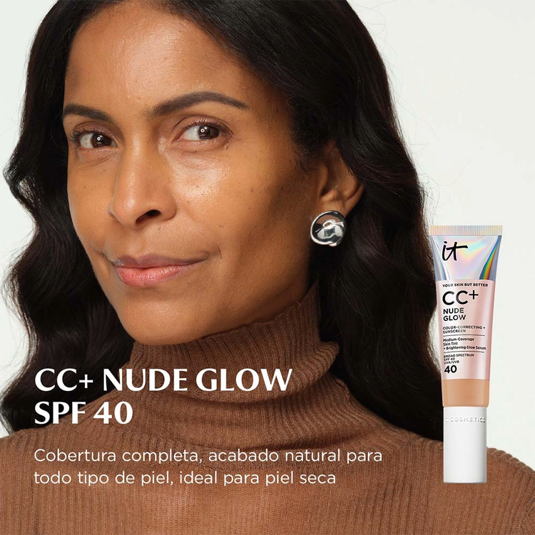 Your Skin But Better - CC+ Nude Glow, con SPF 40, efecto de luminosidad inmediata