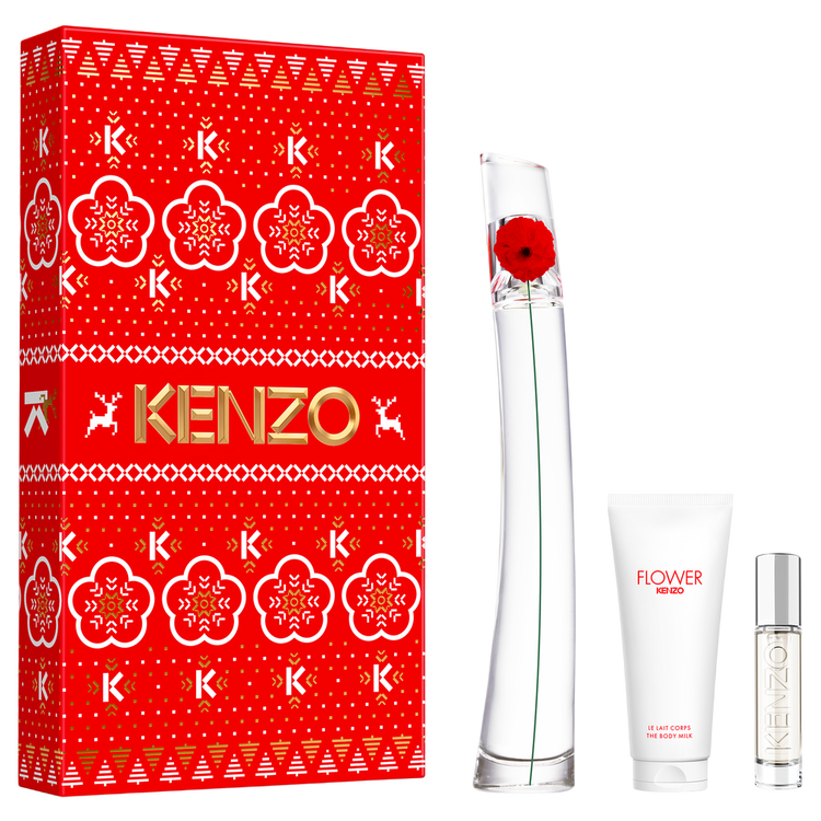 Flower by Kenzo - Set de regalo, Eau de Parfum 100 ml + spray + Body Lotion 75 ml