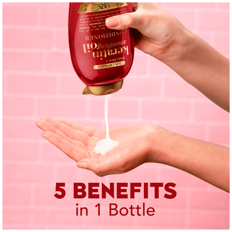 OGX Strengthening And Smooth Extra Strength Keratin Oil - Acondicionador, con proteína de queratina