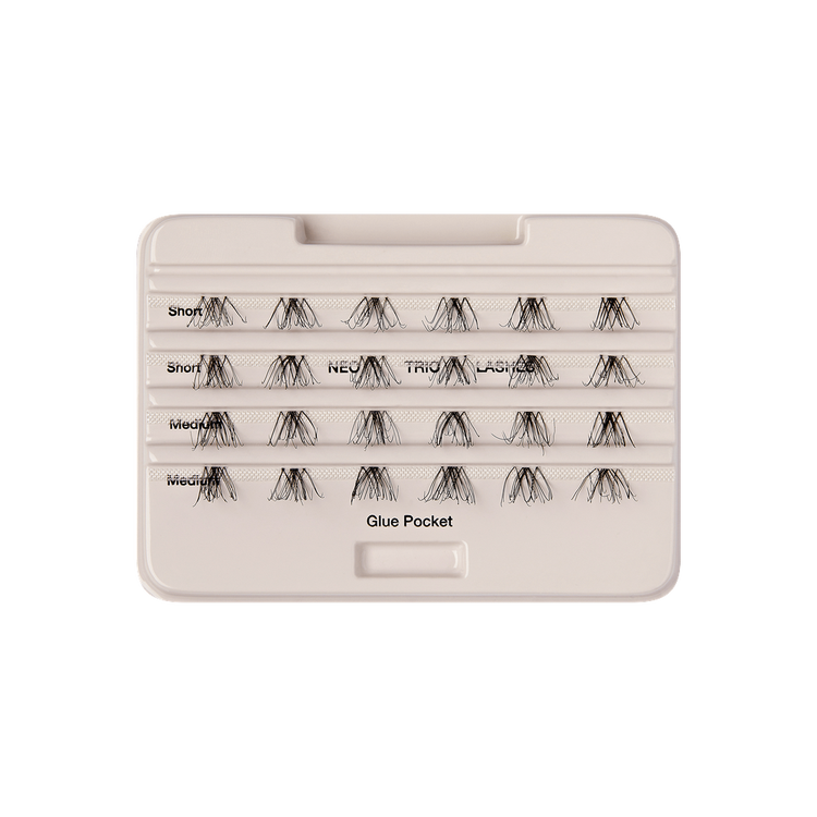 The New Natural Pestañas de tira tríos flexibles, acabado personalizado