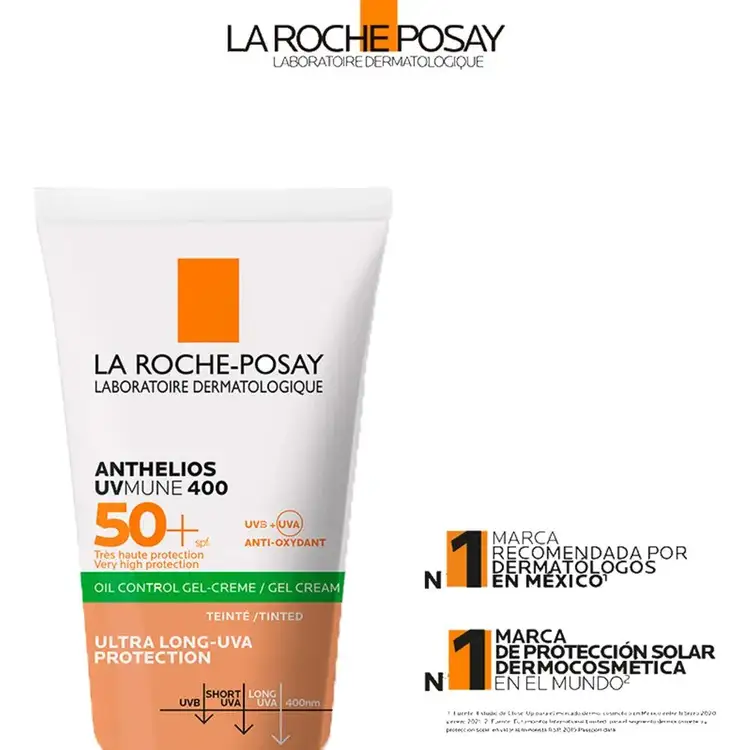 Anthelios - Protector solar facial, con color matificante