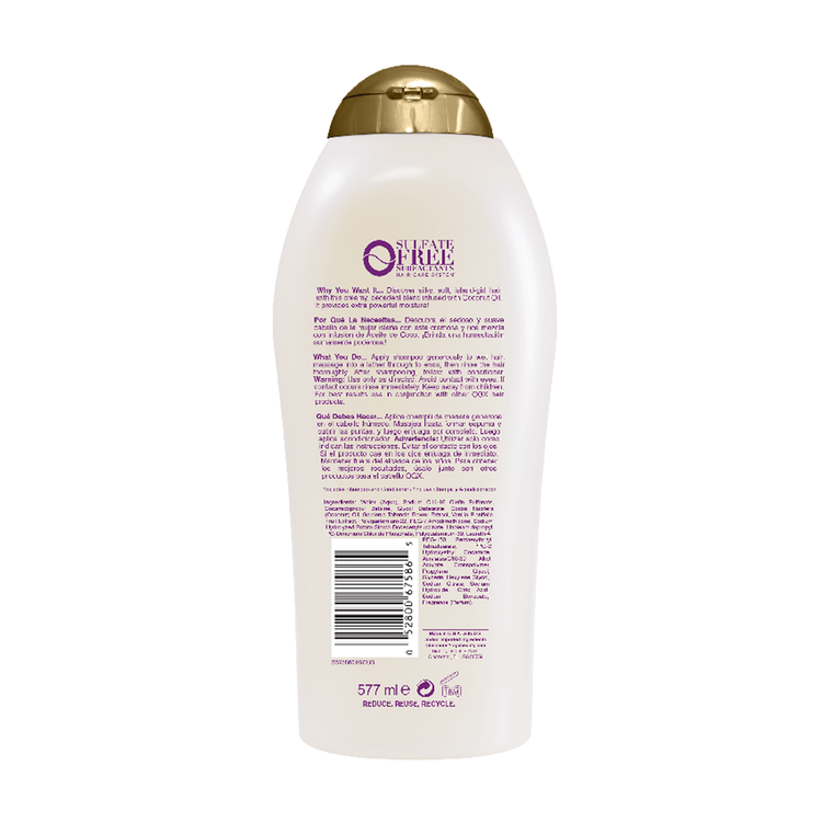 OGX Salon Size Coconut Miracle Oil - Shampoo, con aceite de coco