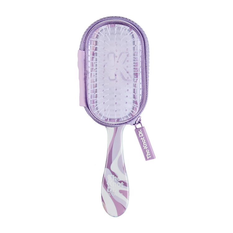 Knot Dr Conair - Cepillo mini con estuche color morado