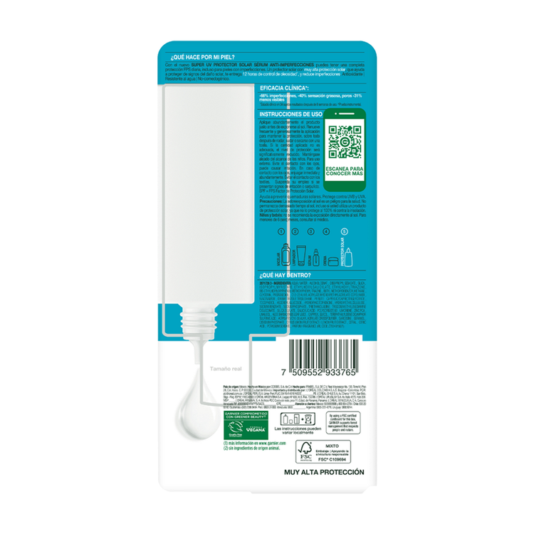 Garnier Skin Protector solar FPS 50+ con Acido Salicilico