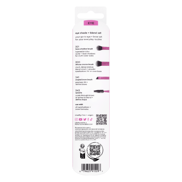 Eye Shade & Blend Makeup Brush Trio - Set de brochas, para ojos