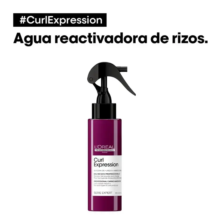 Curl Expression - Agua reactiva, define rizos, hidrata y reduce frizz