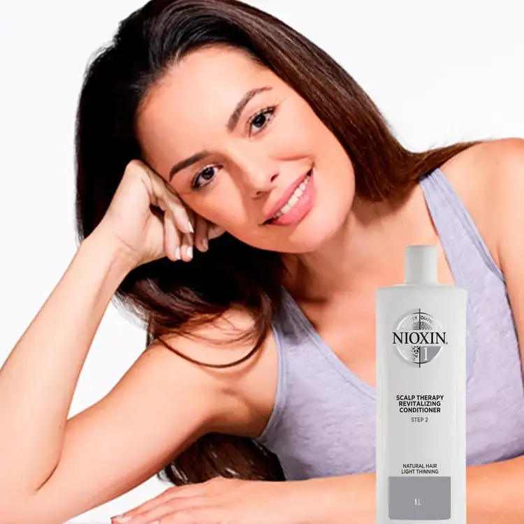 Sistema 1 - Acondicionador, para cabello natural con adelgazamiento capilar