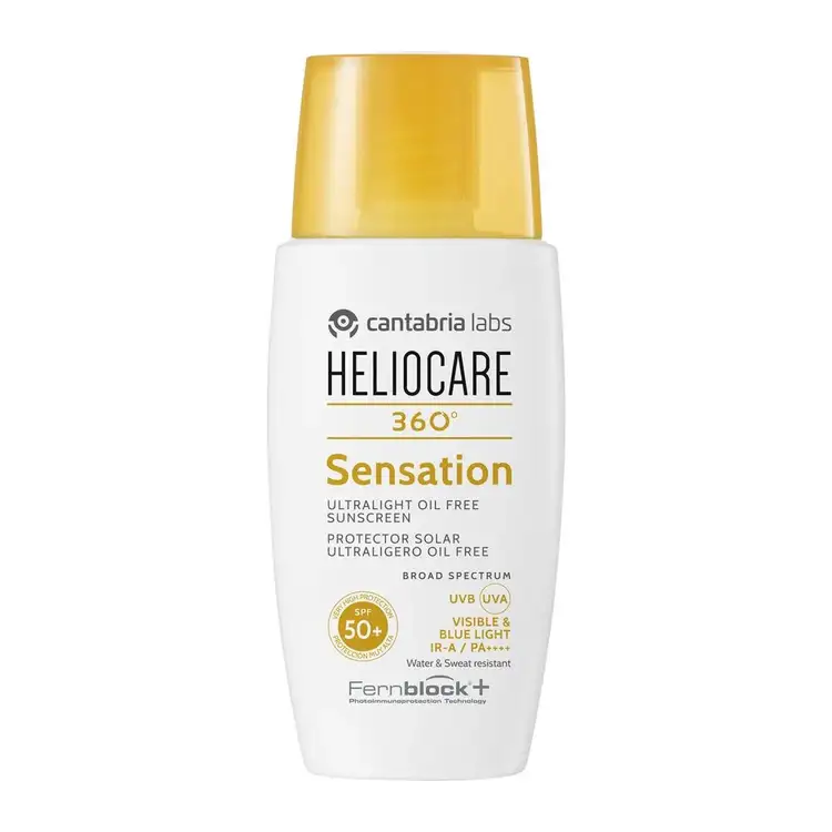 Sensation SPF 50+ Protector solar facial de textura ultraligera transparente