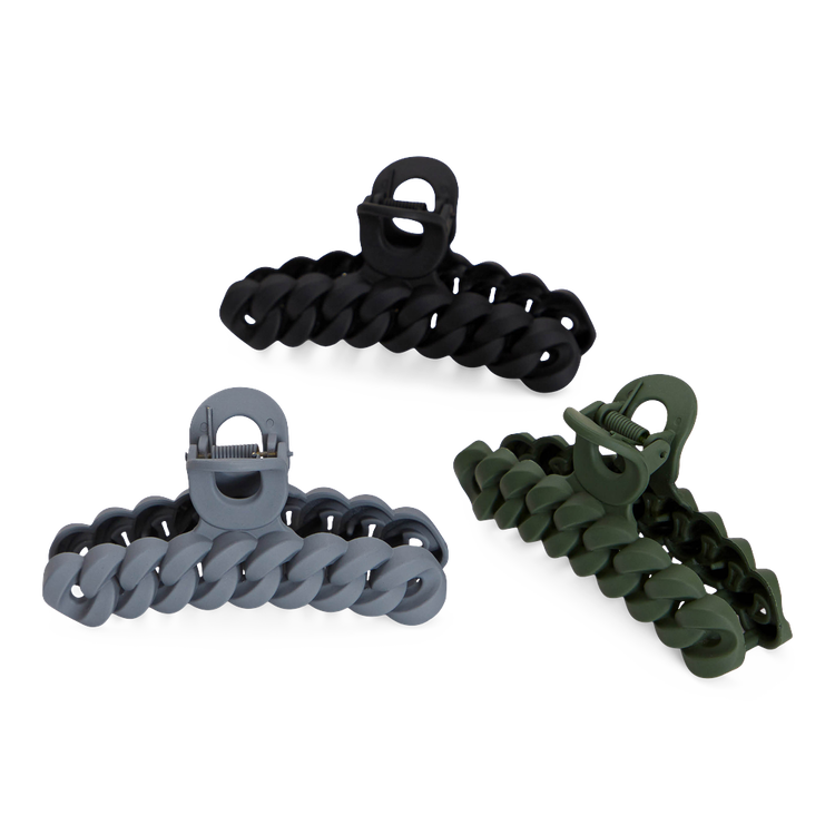 Recycled Plastic Chain Claw Clip Pinza metálica ideal para peinados