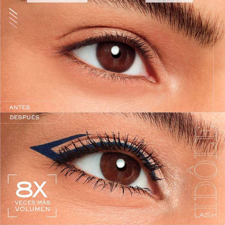 Lash Idôle Waterproof - Mascara voluminizadora efecto extensiones de pestañas