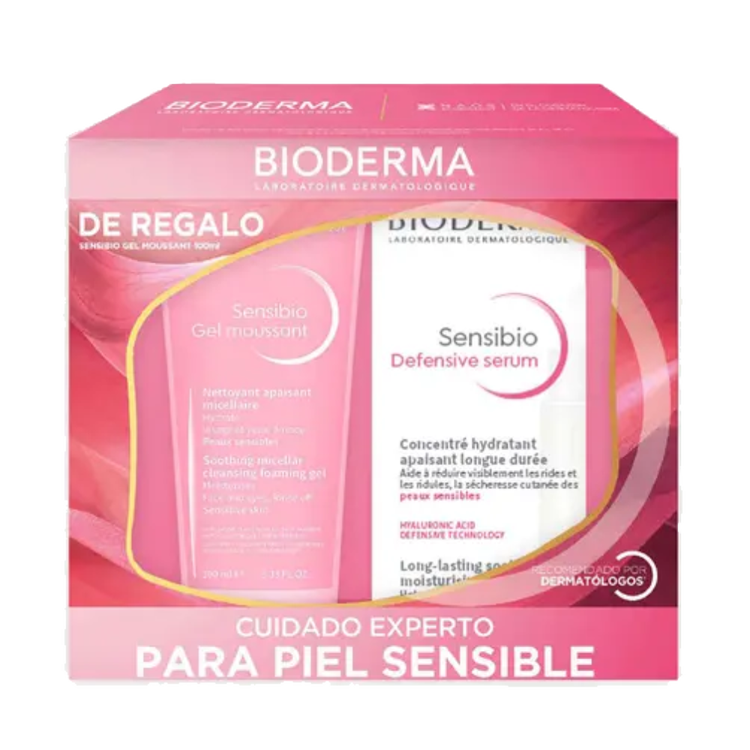 Sensibio - Set de regalo, gel moussant 100 ml + suero defensive 30 ml