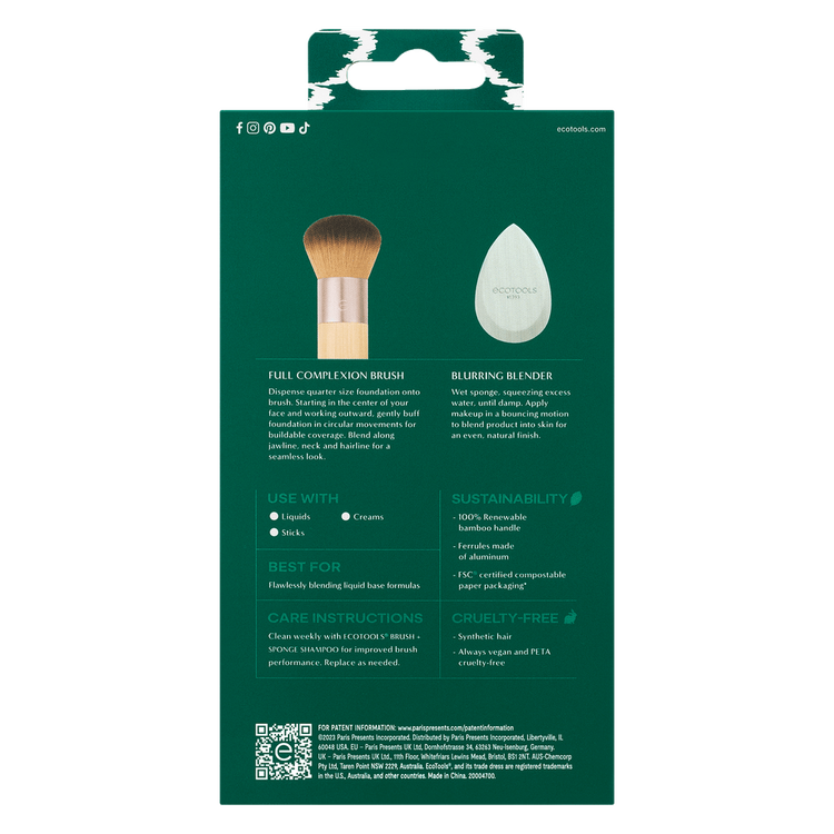 Blend + Blur Duo - Set de brochas, para polvos, crema y difuminar