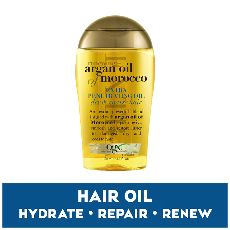 OGX Renewing Argan Oil Of Morocco - Aceite capilar, renovador para el cabello seco y dañado