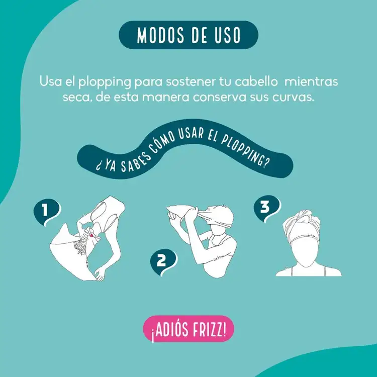 Plopping - Toalla para el cabello, antifrizz