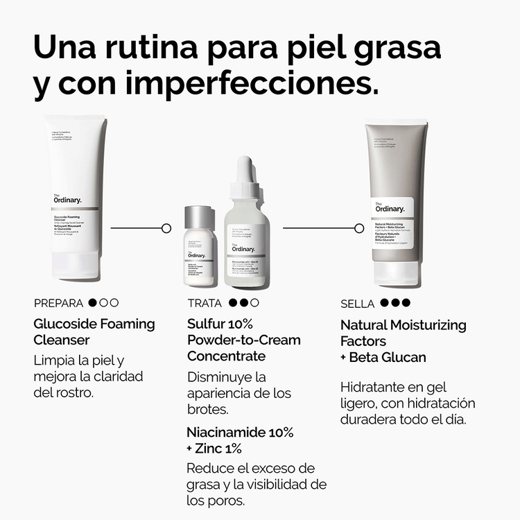 Sulfur 10% Powder-To-Cream - Concentrado de azufre, para tratar brotes y reducir imperfecciones