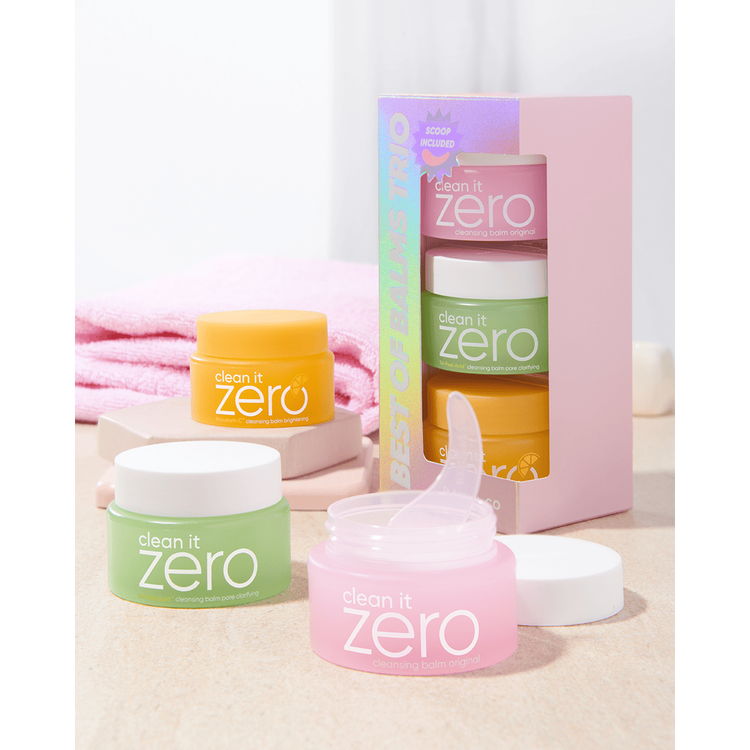 Clean It Zero - Set de bálsamos, Original + Brightening + Pore Claryfing