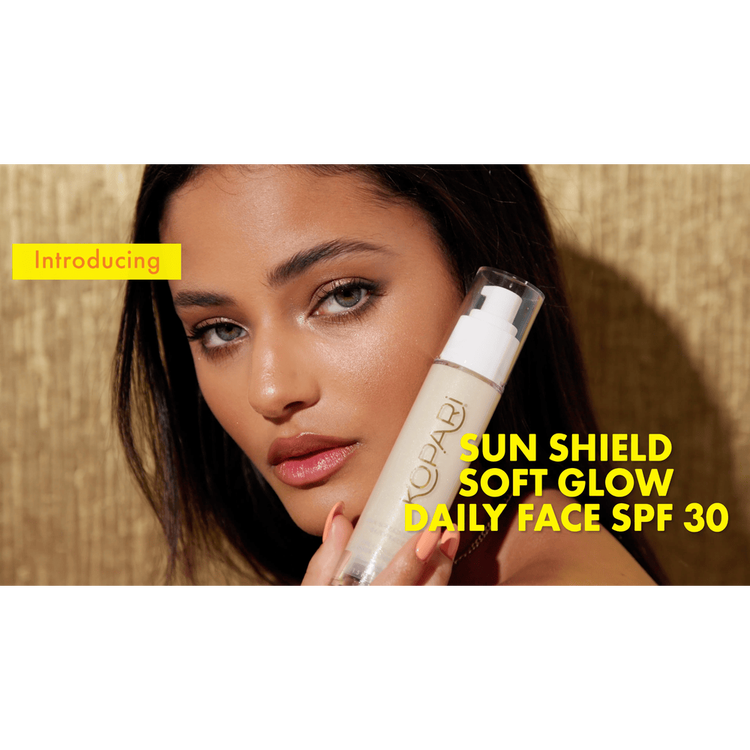 Sun Shield Soft Glow - Protector solar facial, acabado satinado