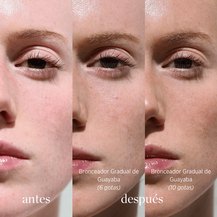 Bronceador gradual de guayaba - Autobronceado, nutre dejando un acabado natural y uniforme