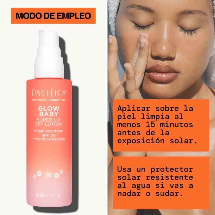 Glow Baby Super Lit SPF 30 - Loción facial, protección solar mineral