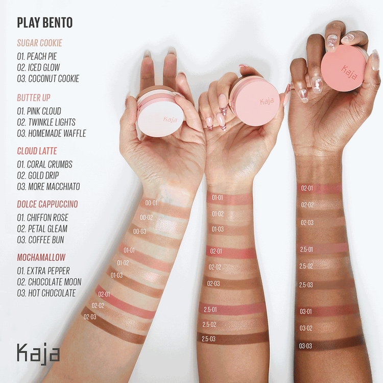Play Bento - Trio de maquillaje, bronceador, iluminador y rubor