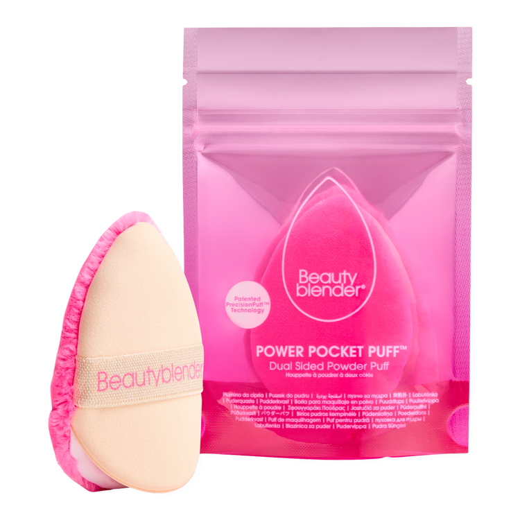 Power Pocket Puff Dual Sided Powder Puff Esponja para maquillaje esponja para aplicar y retocar polvos.