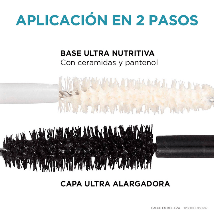 Double Extension Mascara de pestañas pestañas nutridas con efecto extensión